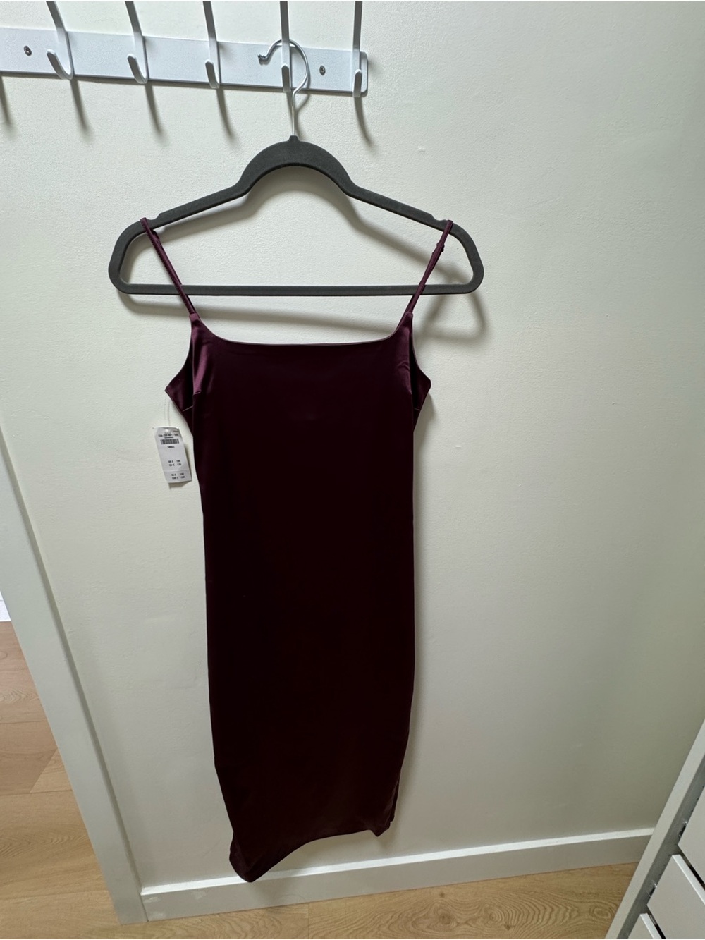 Abercrombie & Fitch Burgundy Satin Midi Slip Dress